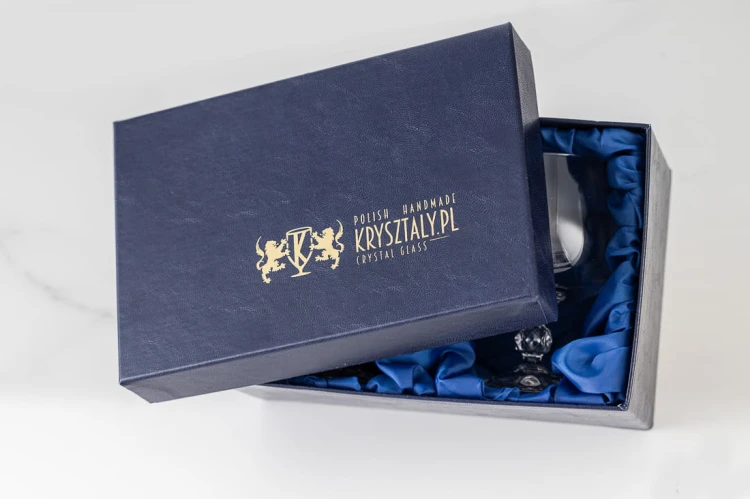 Kieliszki do koniaku Crystalline 2szt w opakowaniu prezentowym z eco-skóry