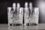 Kryształowe szklanki do whisky z grawerem na rancie 260ml Młynek MK80 2szt