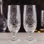 Kryształowe kieliszki do piwa 500ml Młynek MK86 z grawerem na rancie 2szt