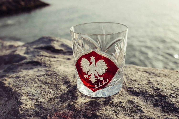 Kryształowa szklanka do whisky z grawerem rubin 260ml Młynek MK80 1szt