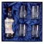 Zestaw do whisky na prezent - kryształowe szklanki do whisky Crystalline Brillante 4szt w opakowaniu z ecoskóry z miejscem na butelkę