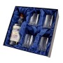 Zestaw do whisky na prezent - kryształowe szklanki do whisky 4szt Crystalline Timeless w opakowaniu z ecoskóry z miejscem na butelkę