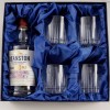 Zestaw do whisky na prezent - kryształowe szklanki do whisky 4szt Crystalline Timeless w opakowaniu z ecoskóry z miejscem na butelkę