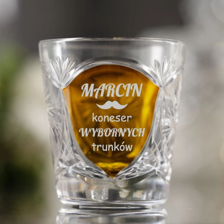 Kryształowa szklanka do whisky z grawerem Młynek MK80R 1szt - prezent na urodziny