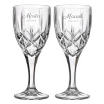 Kryształowe kieliszki do wina Classico 240ml 2szt z grawerem w opakowaniu prezentowym