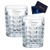 Kryształowe szklanki do whisky 230ml 2szt z grawerem w opakowaniu prezentowym Diamond