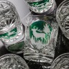 Prezent dla myśliwego - kryształowe szklanki do whisky z motywem myśliwskim zielone MK80 2szt