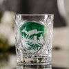 Prezent dla myśliwego - kryształowa szklanka do whisky z motywem myśliwskim zielona MK80 1szt