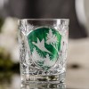 Prezent dla myśliwego - kryształowa szklanka do whisky z motywem myśliwskim zielona MK80 1szt