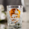 Prezent dla myśliwego – kryształowe szklanki do whisky z motywem myśliwskim bursztynowe MK80 2szt