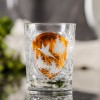 Prezent dla myśliwego – kryształowa szklanka do whisky z motywem myśliwskim bursztynowa MK80 1szt