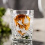 Prezent dla myśliwego – kryształowa szklanka do whisky z motywem myśliwskim bursztynowa MK80 1szt