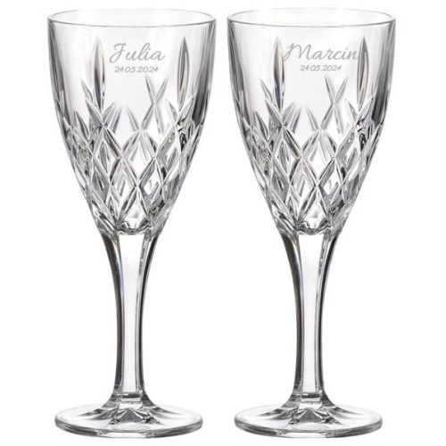 Kieliszki do wina 320ml Classico 2szt z grawerem w opakowaniu prezentowym