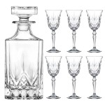 Zestaw prezentowy- kryształowa karafka + kryształowe kieliszki do likieru, nalewki 50ml, 6szt w pudełku prezentowym OKP2G