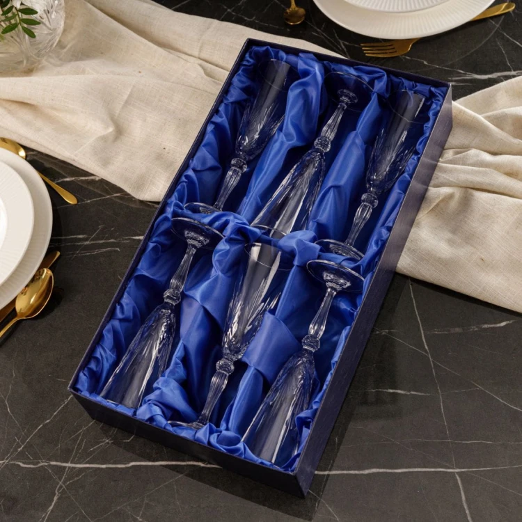 Kieliszki do szampana Crystalline Melodia 6szt w pudełku prezentowym