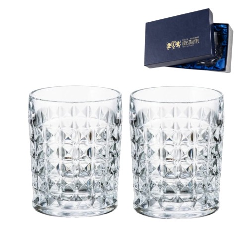 Kryształowe szklanki do whisky 230ml 2szt w opakowaniu prezentowym Diamond