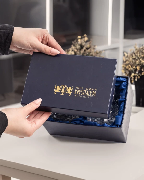 Kryształowe szklanki do whisky z świątecznym grawerem 2szt w opakowaniu prezentowym Crystalline Opera