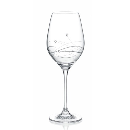 Kryształowe kieliszki do wina z kryształkami Swarovskiego 360ml, 6szt