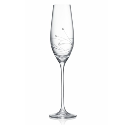 Kryształowe kieliszki do szampana z kryształkami Swarovskiego 210ml, 6szt