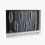 Kryształowe kieliszki do szampana z kryształkami Swarovskiego 210ml, 6szt