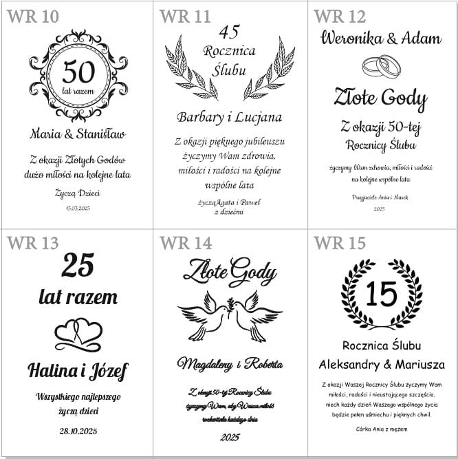 Prezent na rocznicę ślubu - wazon z grawerem