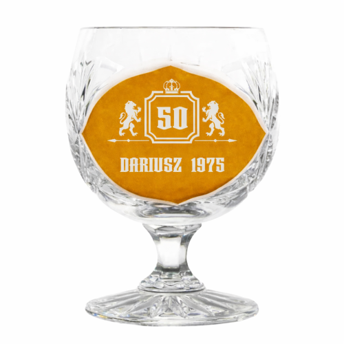 Kryształowy kieliszek do koniaku z grawerem 170ml Młynek MK51 1szt - prezent na urodziny