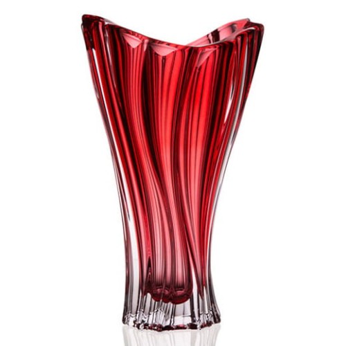 Wazon kryształowy Czerwony 32cm