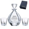 Zestaw do whisky:  Crystalline Laguna kryształowa karafka z grawerem+ kryształowe szklanki do whisky 2szt