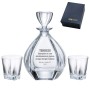 Zestaw do whisky:  Crystalline Laguna kryształowa karafka z grawerem+ kryształowe szklanki do whisky 2szt