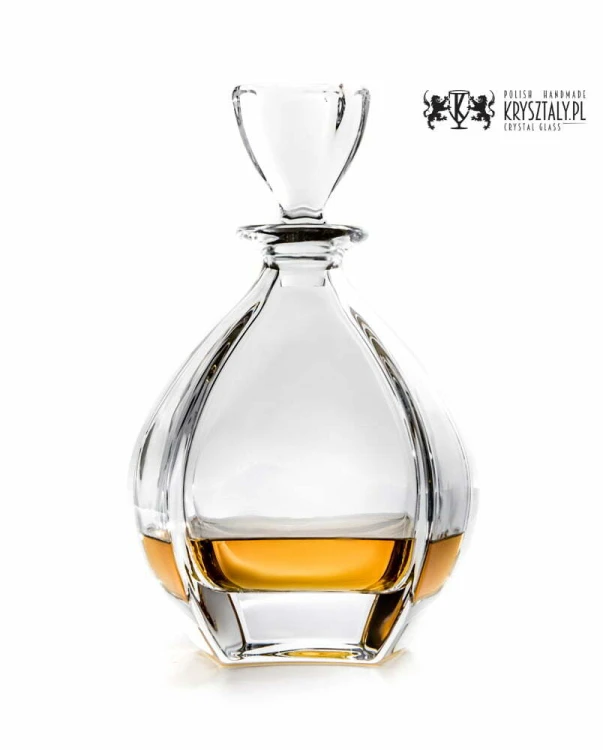 Zestaw do whisky:  Crystalline Laguna kryształowa karafka z grawerem+ kryształowe szklanki do whisky 2szt