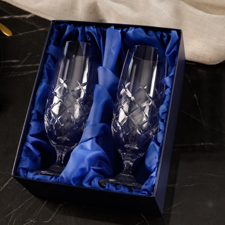 Kryształowe kieliszki do piwa, drinków 300ml Melody LK84 2szt w pudełku prezentowym
