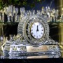 Duży kryształowy zegar z grawerem 37cm