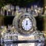 Duży kryształowy zegar z grawerem 37cm