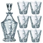Zestaw do whisky ESKYMOS: kryształowa karafka + kryształowe szklanki do whisky 6szt w EKP10