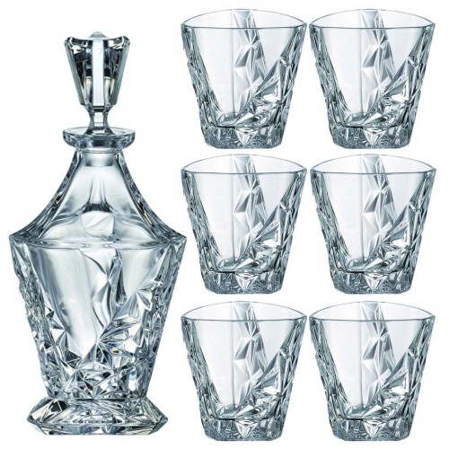 Zestaw do whisky ESKYMOS: kryształowa karafka + kryształowe szklanki do whisky 6szt w EKP10