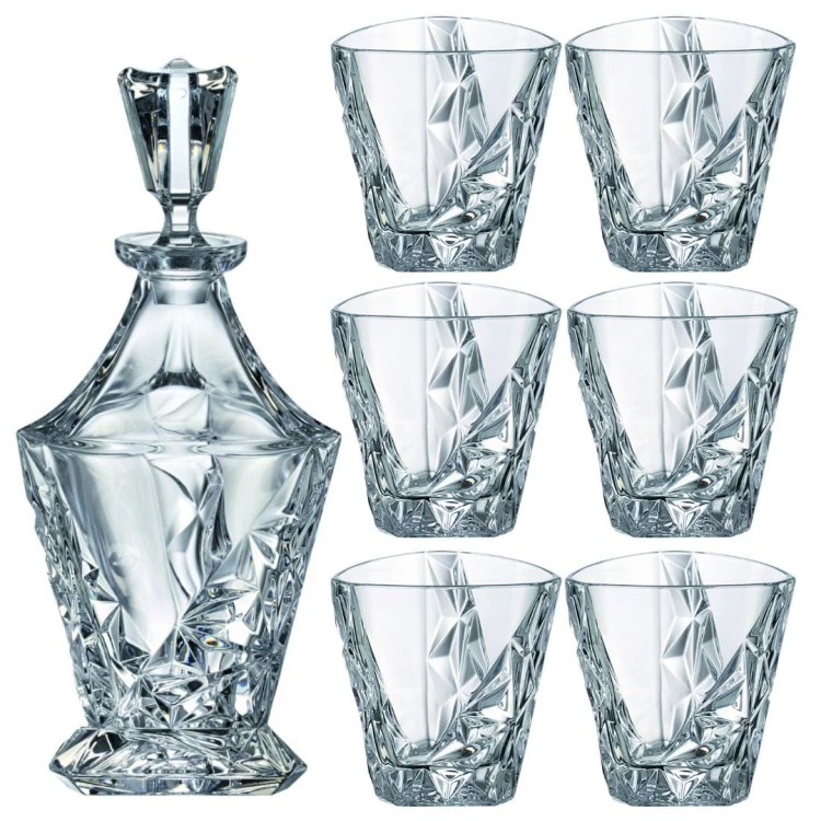 Zestaw do whisky ESKYMOS: kryształowa karafka + kryształowe szklanki do whisky 6szt w EKP10