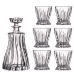 Zestaw do whisky Plantica: kryształowa karafka + kryształowe szklanki do whisky 6szt PKP10