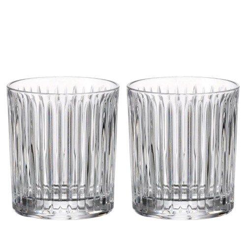 Kryształowe szklanki do whisky 280ml Universe UK80 z grawerem na dnie, 2szt