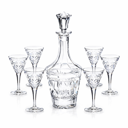 Zestaw prezentowy: kryształowa karafka do nalewki+ kryształowe kieliszki do nalewki 70ml, 6szt.Tulip