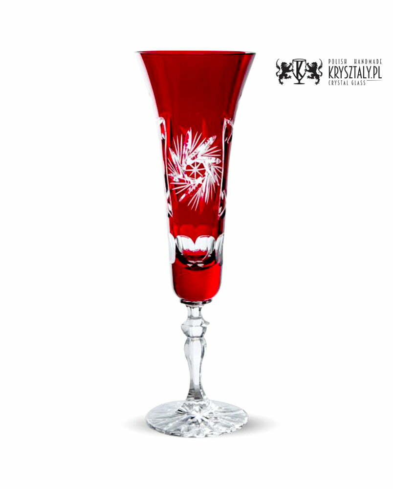 Kryształowe kieliszki do szampana 140ml Młynek Rubinowe MK71 6szt