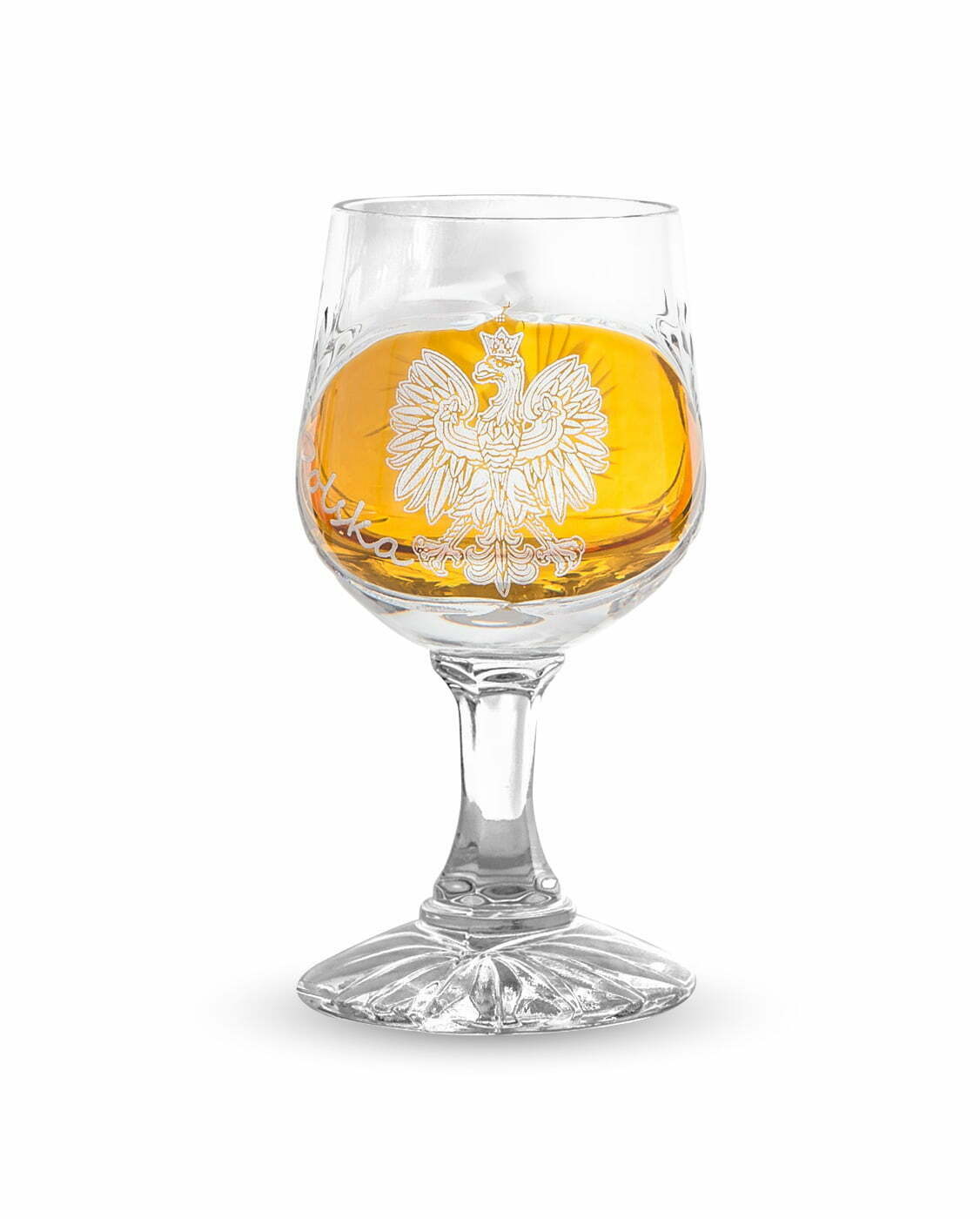 Kryształowe kieliszki do wódki 40ml 6szt Młynek motyw Polska MK12