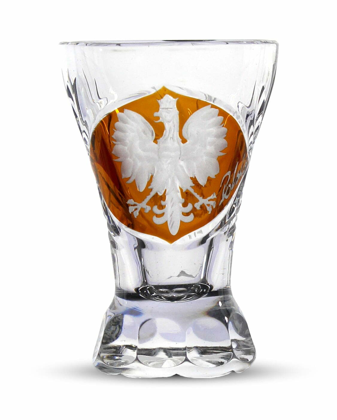 Kieliszki kryształowe do wódki 25ml motyw Polska 6szt