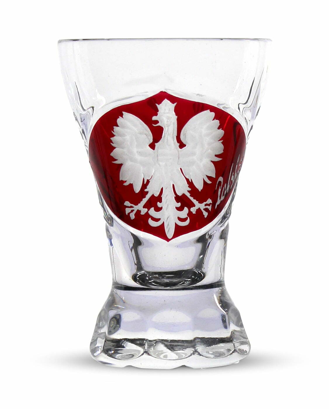 Kieliszki kryształowe do wódki 35ml motyw Polska 2szt
