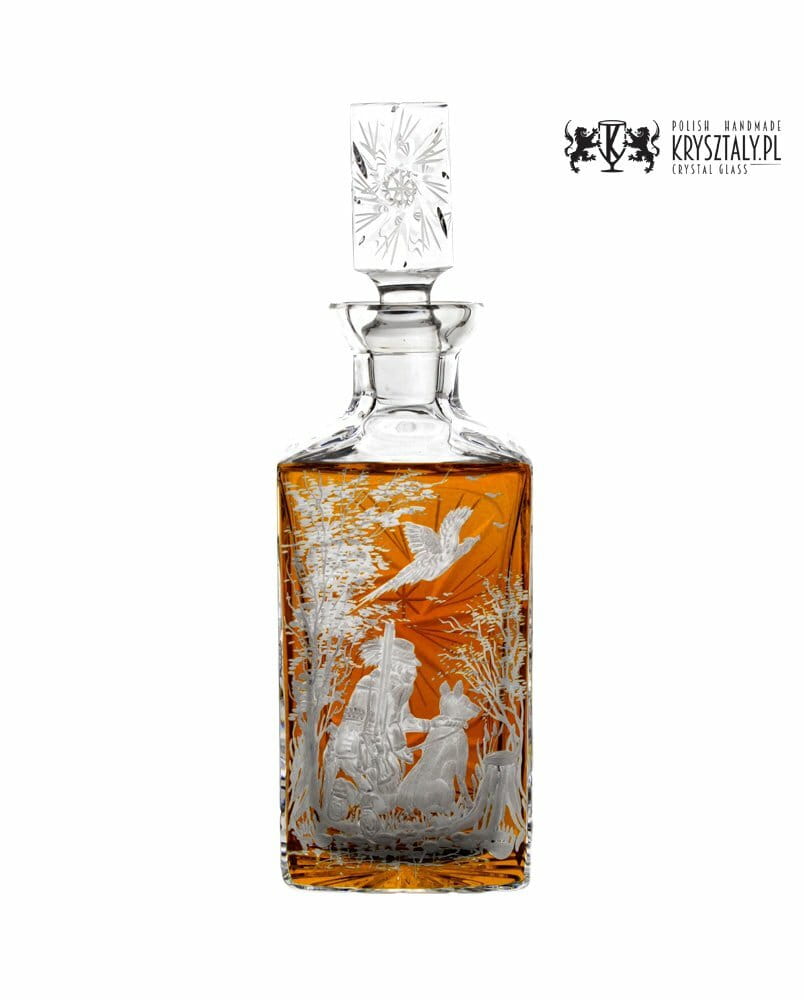 Kryształowa karafka myśliwska 750ml Młynek - prezent dla myśliwego
