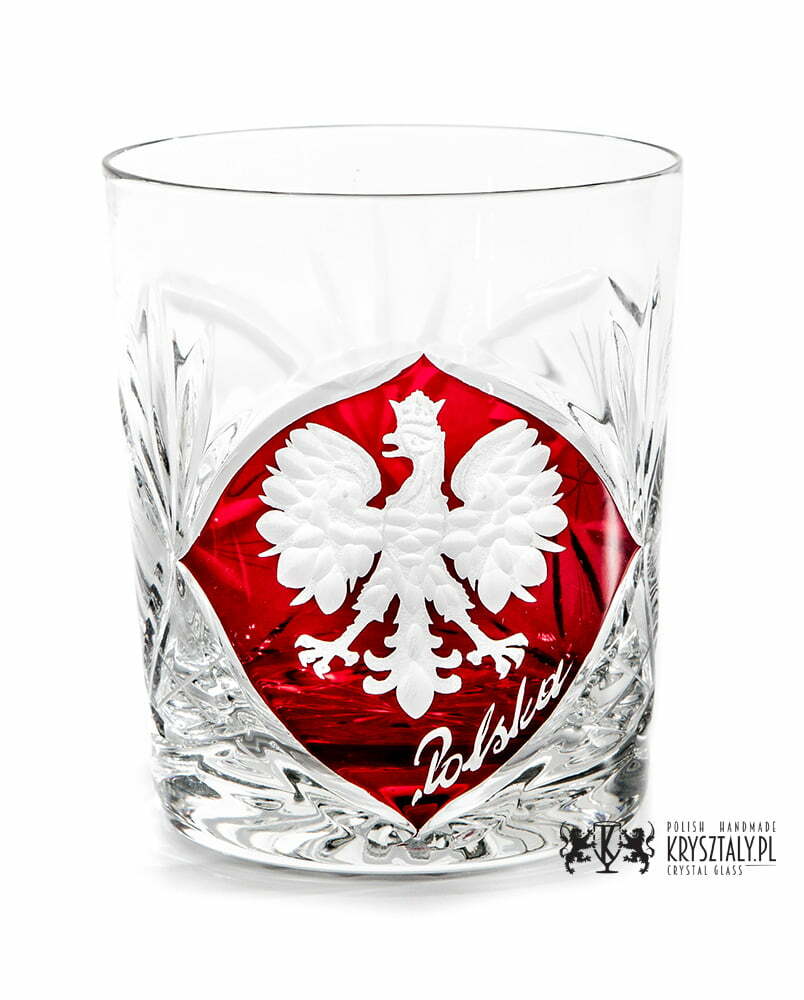 Szklanki do whisky kryształowe 260ml motyw Polska  6szt