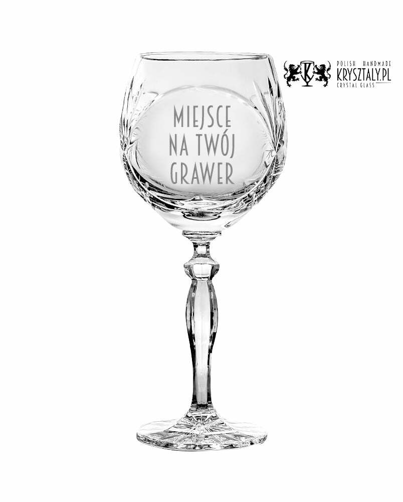 Kryształowe kieliszki do wina z grawerem 240ml Młynek MK34E 6szt