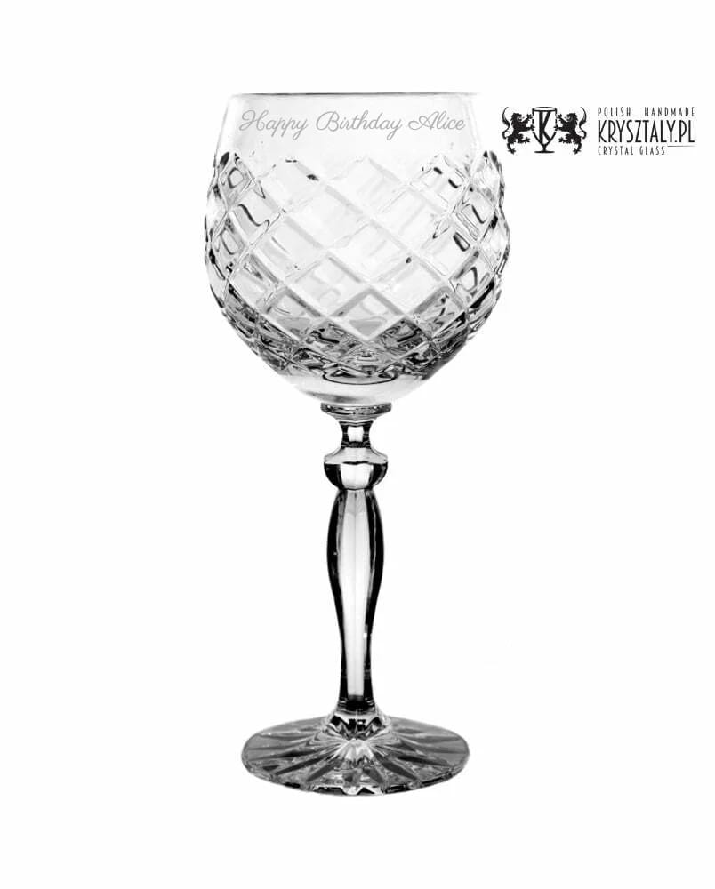 Kryształowy kieliszek do wina 300ml King KK34 z grawerem 1szt