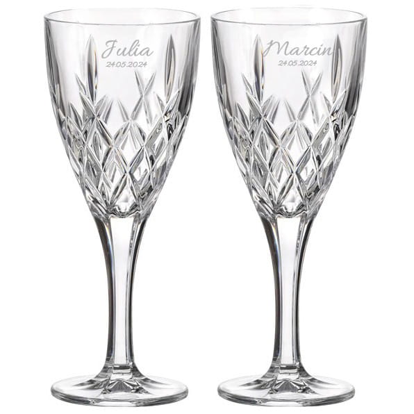 Kieliszki do wina 320ml Classico 2szt z grawerem w opakowaniu prezentowym