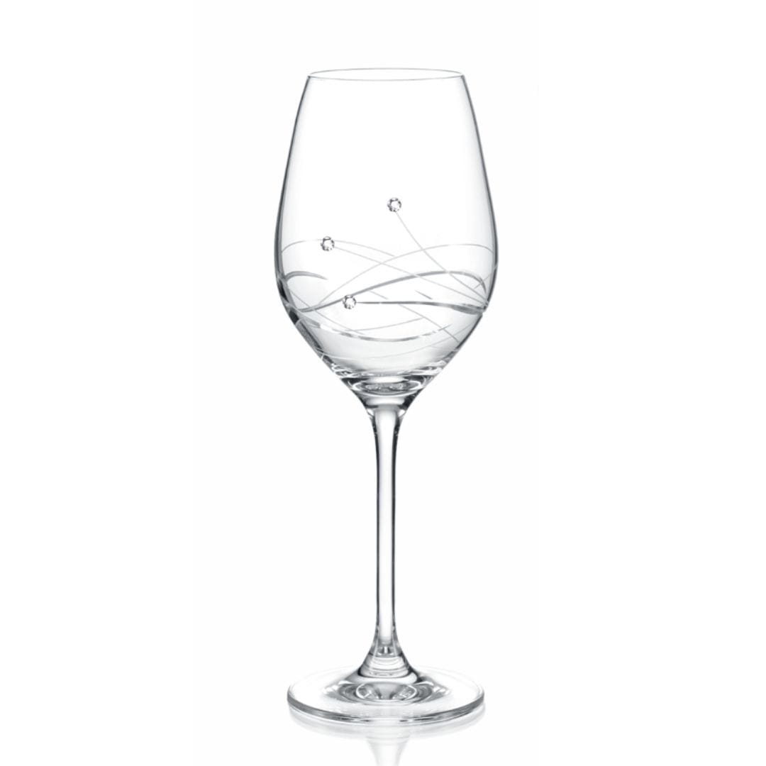 Kryształowe kieliszki do wina z kryształkami Swarovskiego 360ml, 6szt