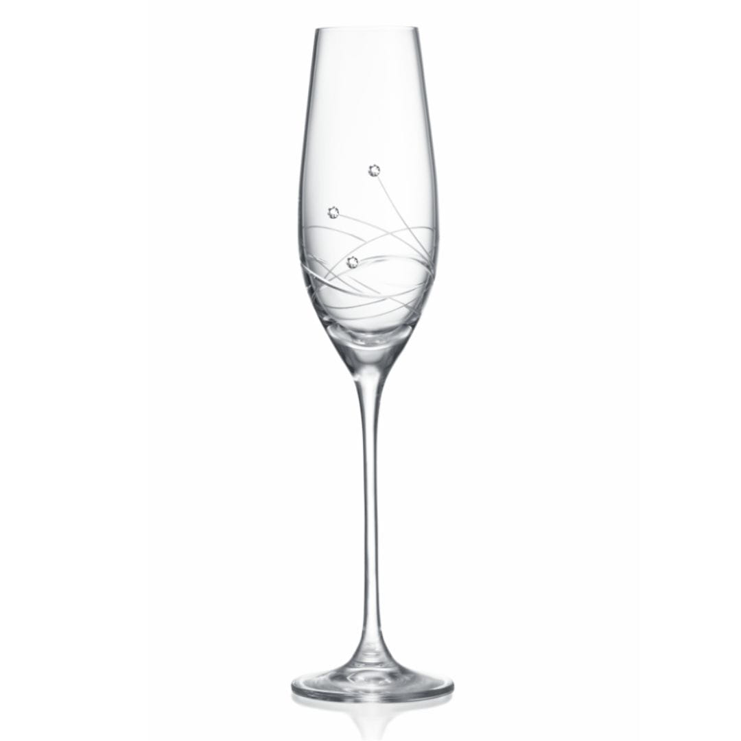 Kryształowe kieliszki do szampana z kryształkami Swarovskiego 210ml, 6szt